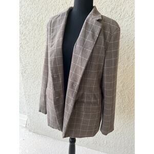 A New Day Brown Plaid Blazer (size tag missing)